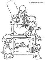 coloriage la famille simpson